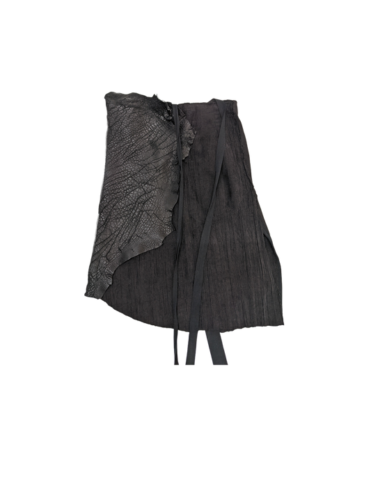 Asymmetrical Lambskin Skirt