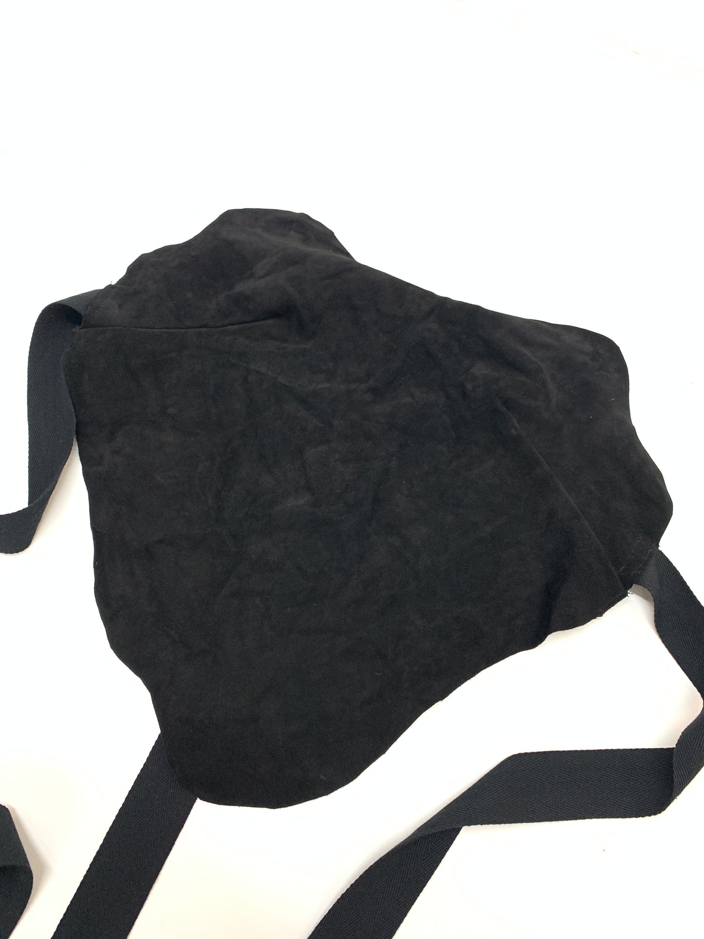 Backless Halter Neck Top in Black Hemp Linen